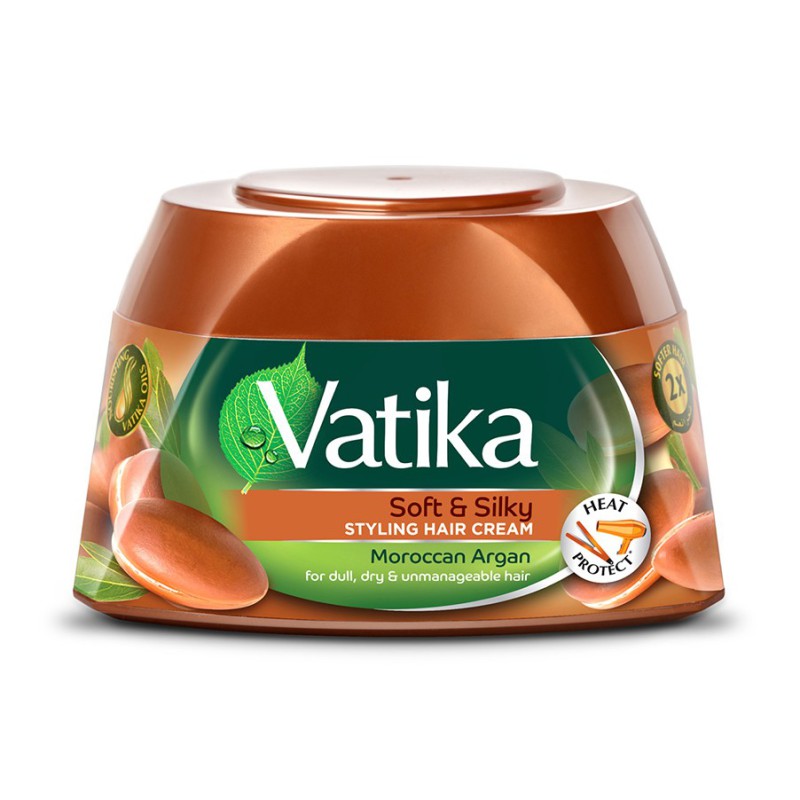 Vatika Naturals Soft & Silky Styling Hair Cream with Moroccan Argan